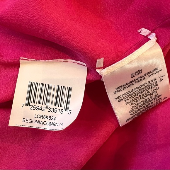 NWT BCBGMaxAzria Pink Floral Begonia Bubble Hem Cocktail Dress Strapless Size 0 - Picture 16 of 16